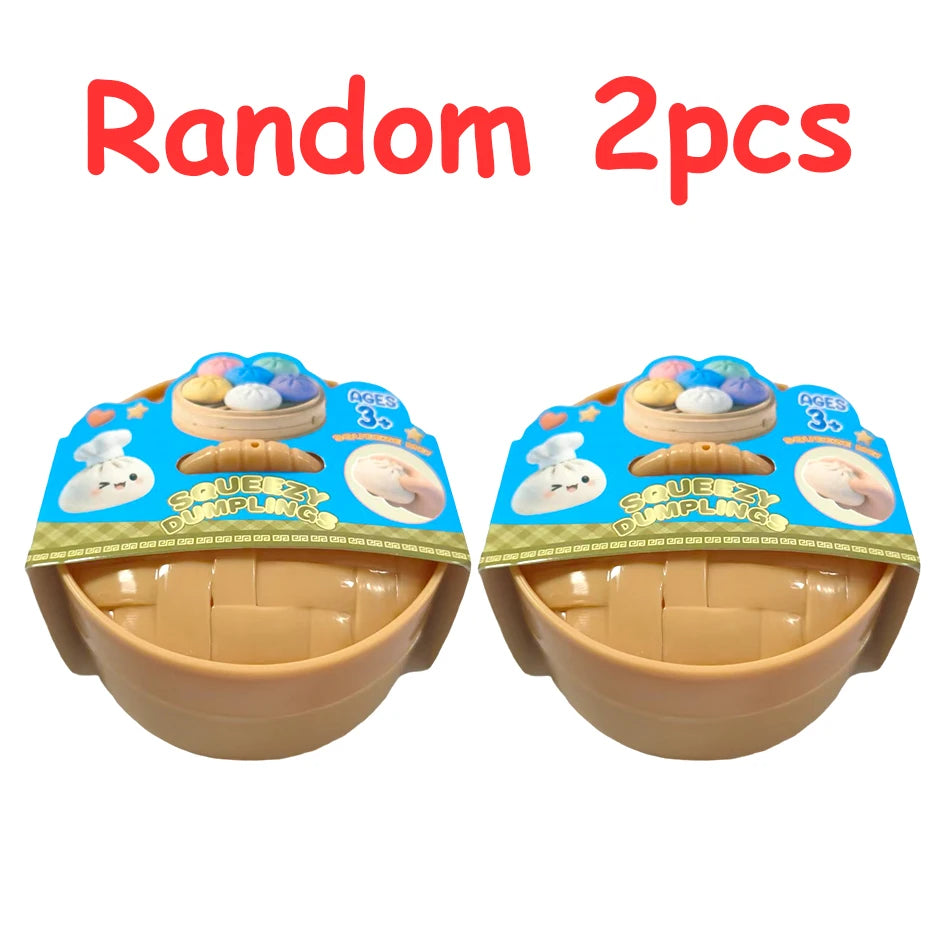 Colorful Simulated Dumpling Squishy Blind box Relaxing Relieve Anxiety Antistress Enhance Happiness Rebound Squeeze Reliever Toy